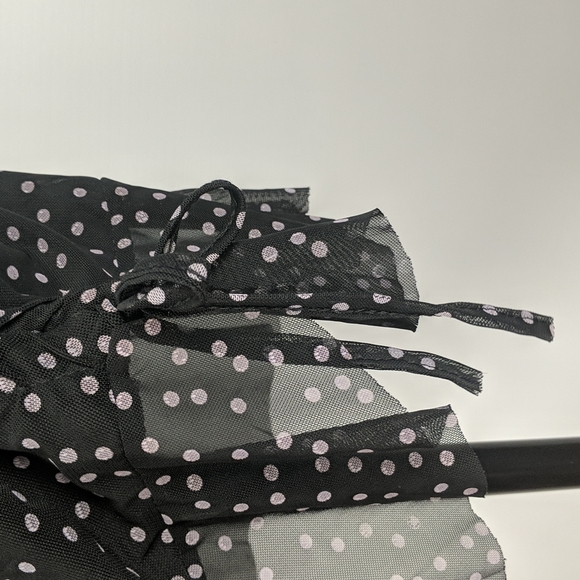 PrettyLittleThing Dress Size 20 Black Purple Polka Dots Sleeveless Bodycon NEW - Picture 3 of 8